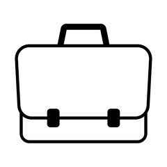 Poster - Business bag icon, briefcase vector icon. Suitcase, portfolio symbol, linear style pictogram isolated on white.