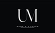 UM,  MU,  U,  M  Abstract  Letters  Logo  Monogram