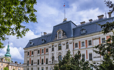 Poster - Facade of castle in Pszczyna city, Poland