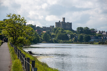 Wall Mural - Warkworth Castle from across the River Coquet, close to Amble in Northumberland, UK