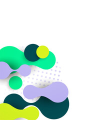 Poster - Abstract overlay shapes. Wavy shapes, flowing elements, flow lines. Trendy futuristic design for banner, flyer, poster, logo. Vector