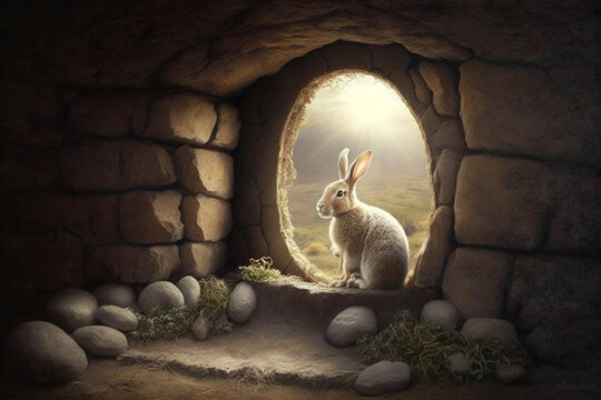 rabbit in the Renewal and Rejoicing: The Meaning of Easter, Generative AI	