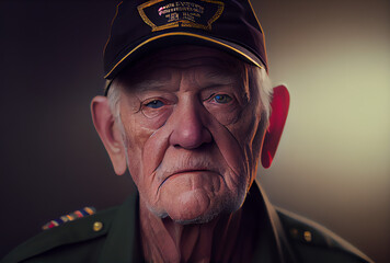 portrait of a veteran, generative ai