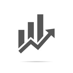 Poster - Finance icon vector in graph shape. Financial concept