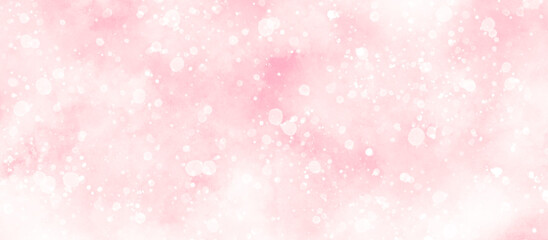 Wall Mural - abstract blur and lovely soft light pink background with bubbles, beautiful pink watercolor backgrou