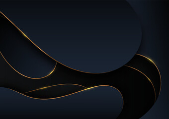 Poster - abstract gradient blue of luxury template decoration artwork design. simple design artwork of wavy t