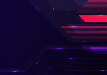 Poster - abstract geometric pattern design of modern technology style. overlapping artwork with colorful styl