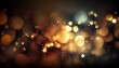 Abstract background with bokeh, gold shine AI Generated