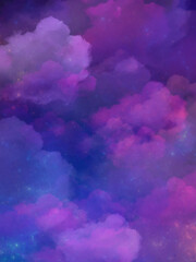 Wall Mural - abstract background in the form of many-colored clouds and is suitable for use in projects of imagin