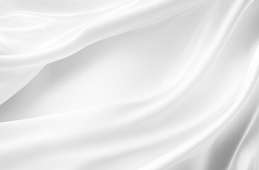 Aufkleber - White fabric background,abstract smooth fabric minima white background,flowing satin waves