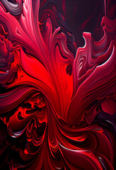 Aufkleber - Fluid painting background, ai generation