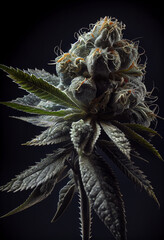Aufkleber - Beautiful abstract illustrations cannabis leaf with lights on a bright bokeh background.