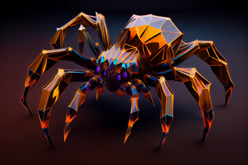 Aufkleber - Beautiful abstract surreal geometric tarantula concept, contemporary colors and mood social background. 