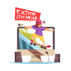 Wall Mural - Blogger Extreme Streaming Composition