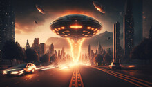 Invasion UFO Alien Attack City