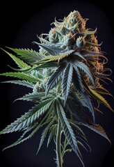 Aufkleber - Beautiful abstract illustrations cannabis leaf with lights on a bright bokeh background