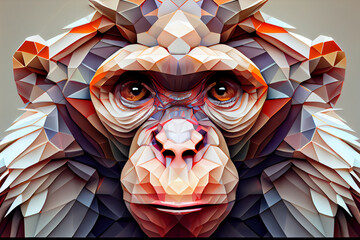 Poster - Beautiful abstract monkey background. Generative AI technology.