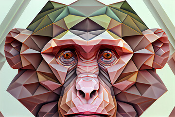 Poster - Beautiful abstract monkey background. Generative AI technology.