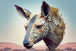 Beautiful abstract kangaroo background. Generative AI technology