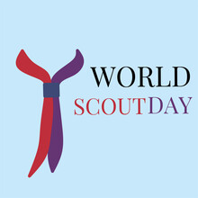 Vector Graphic Of World Scout Day Good For World Scout Day Celebration. Flat Design. Flyer Design.flat Illustration