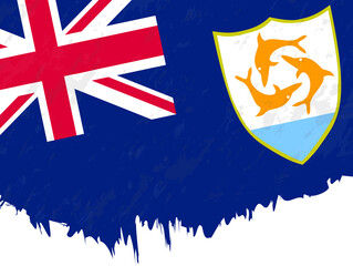 Wall Mural - Grunge-style flag of Anguilla.