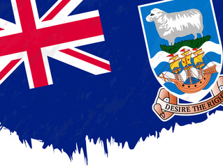 Wall Mural - Grunge-style flag of Falkland Islands.