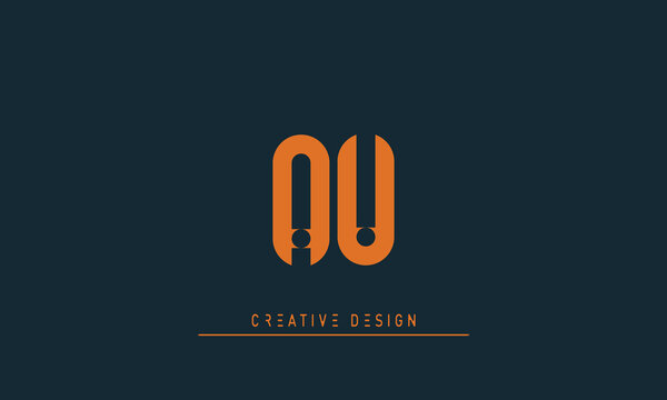 Alphabet letters Initials Monogram logo AU , UA