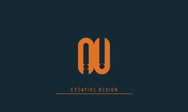 Alphabet letters Initials Monogram logo AU , UA