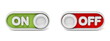 Green ON and red OFF button 3D