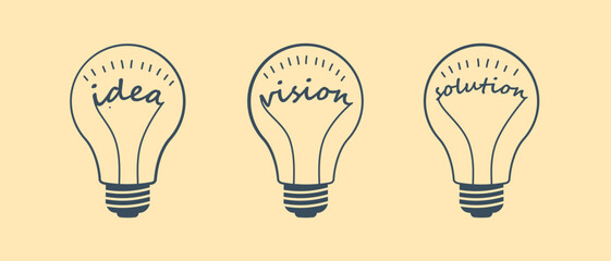 Poster - Light bulb symbol. Idea, quick tips concept.