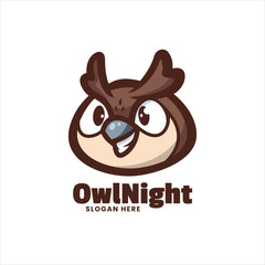 Wall Mural - Owl Night Logo Vector