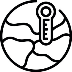 Poster - Global pollution icon outline vector. Ocean plastic. Fish rubbish
