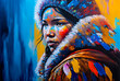 © Sunshower Shots - Eskimo girl portrait. Generative AI
