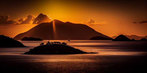 Wall Mural - Beautiful Caribbean islands.