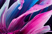 Magenta Acrylic Ink In Water. Color Explosion. Generative AI