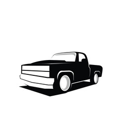 Wall Mural - Pickup truck logo silhouette