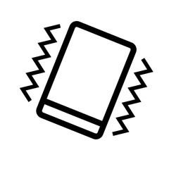 Aufkleber - Cell phone vibration icon. Vector.