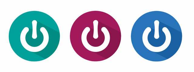 Poster - Icon for power button vector illustration in flat.
