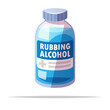 Rubbing alcohol bottle vector isolated illustration