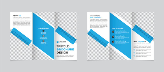 Wall Mural - Corporate business trifold brochure template design