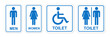 toilet sign printable public sign symbol man woman wc simple design illustration restroom template