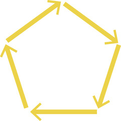 Wall Mural - Pentagonal pattern icon made of arrows