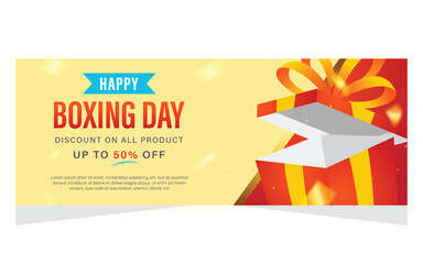 Poster - Boxing day sale and shopping sale template