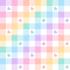 pattern for easter in pastel rainbow colors. seamless geometric multicolored gradient gingham vichy 