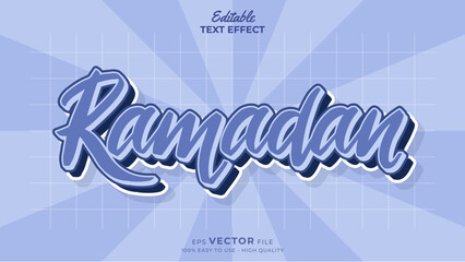 Editable text effect - Ramadan kareem template style premium vector