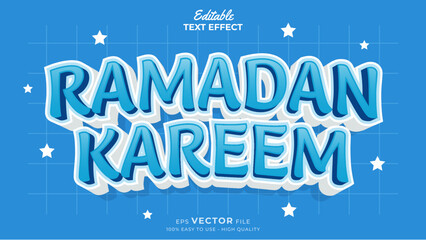 Wall Mural - Editable text effect - Ramadan kareem template style premium vector