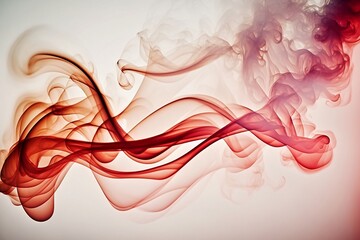 An Abstract Flowing Pattern of Red Smoke, Background Gradient, Created by Generative AI Technology