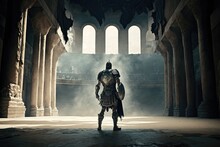 The Strength Of The Gladiator A Journey Through The Coliseum And The Ancient Power Of Rome Generative AI