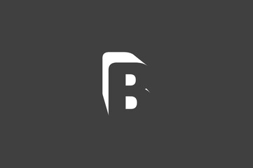 Illustration vector graphic of negative space letter B