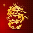 chinese dragon symbol design , vector illustration